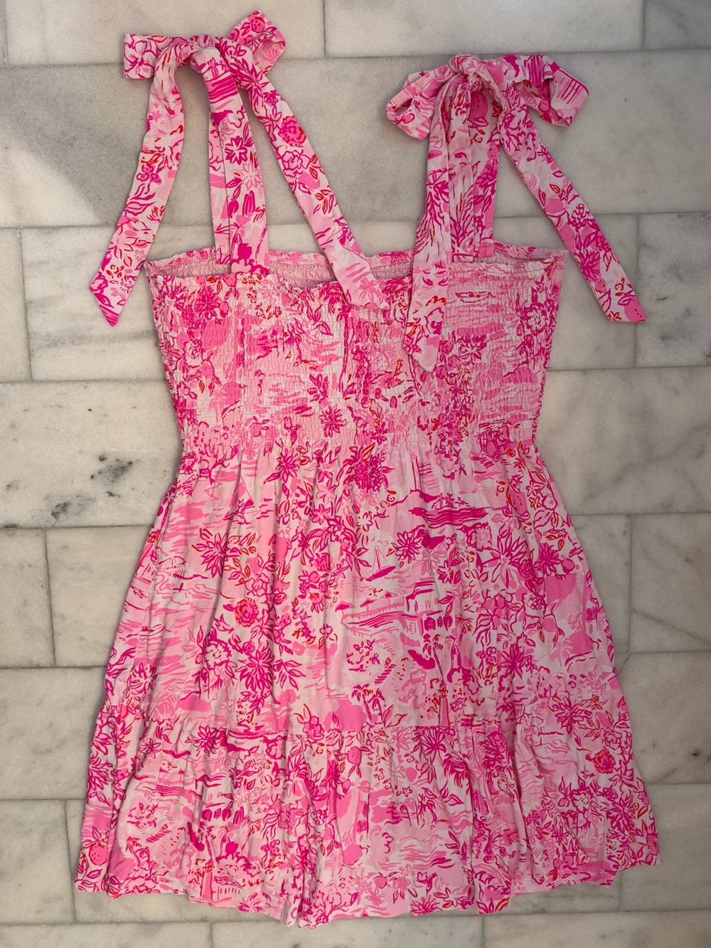 Lilly Pulitzer Kailua Smocked Dress XL - Picture 5 of 7
